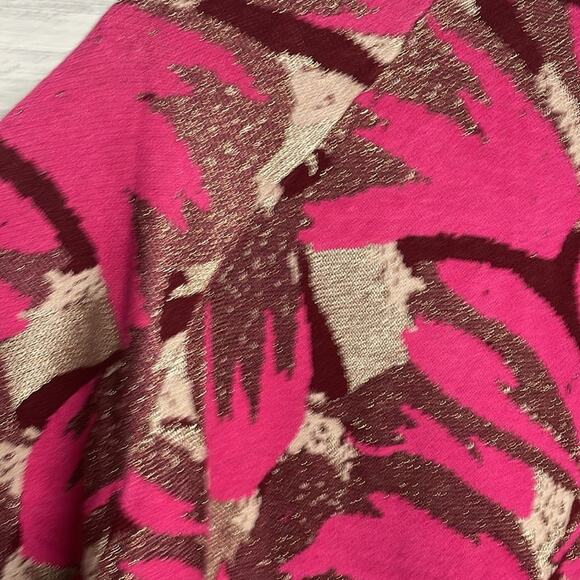 Anthropologie Beatriz Mock Neck Sweater Pink Gold XL - Picture 4 of 8